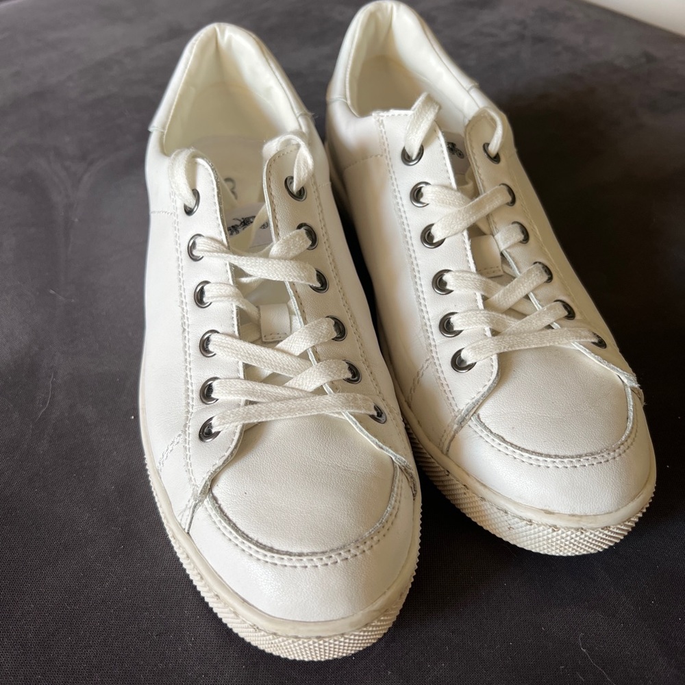 COACH Porter Leather Sneakers Womens Shoes Size 9.5 B White G3781 Lace Up